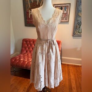 Jill Stuart Pleated Tie Front Sundress in Beautiful Blush color - NWT